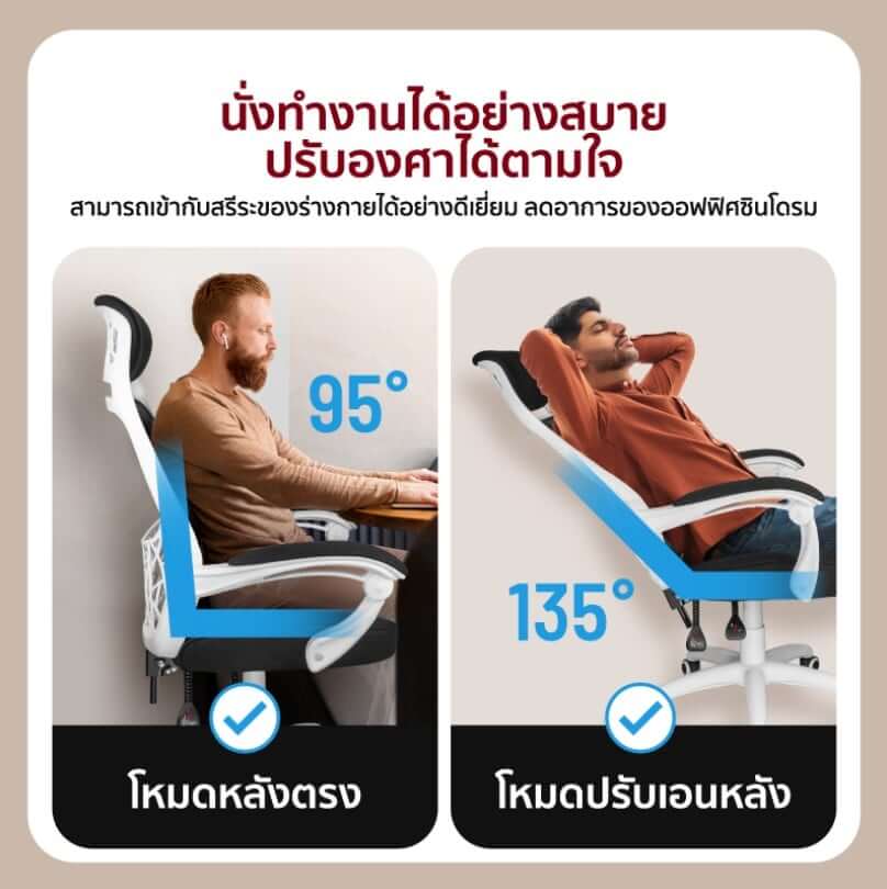 เก้าอี้สำนักงาน Fennix รุ่น Jupiter Series สีขาว